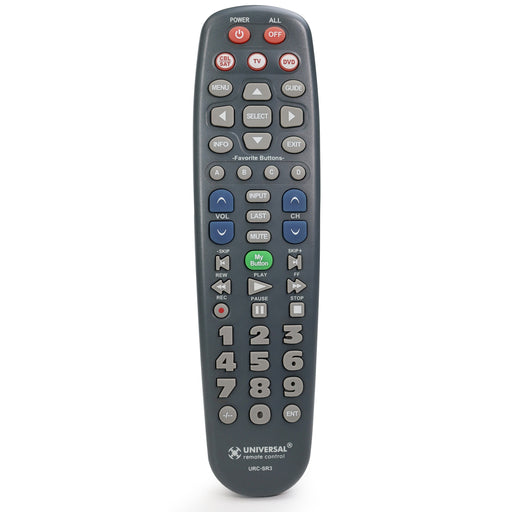 UNIVERSAL URC-SR3 Universal Remote Control for TV / DVD / CABLE / SAT-Remote-SpenCertified-refurbished-vintage-electonics