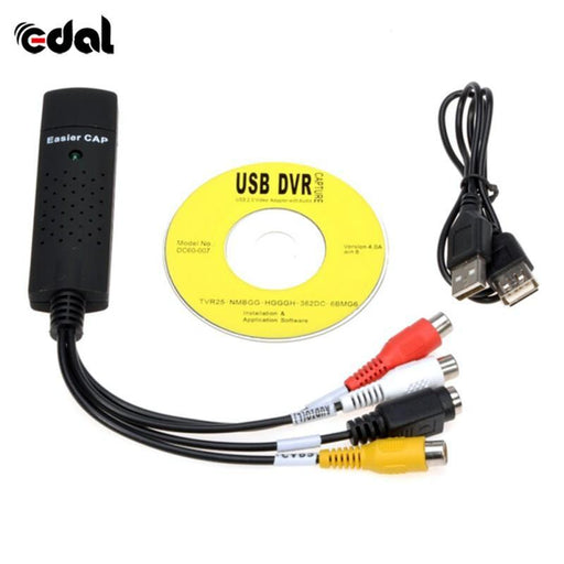 USB 2.0 Easycap Audio New Video DVD VHS Record Capture Card Converter PC Adapter with Audio-Electronics-SpenCertified-refurbished-vintage-electonics