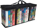 VHS Clear Storage Bag Movie Organizer Video Tape Handles Moistureproof Dustproof