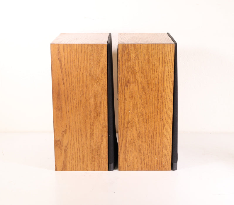 Video Acoustics VA-1401 OA Magnetically Shielded Bookshelf Speakers Pair Light Brown Wood-Speakers-SpenCertified-vintage-refurbished-electronics