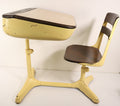 Vintage Children's School Desk Tan and Brown (FREE SHIPPING)