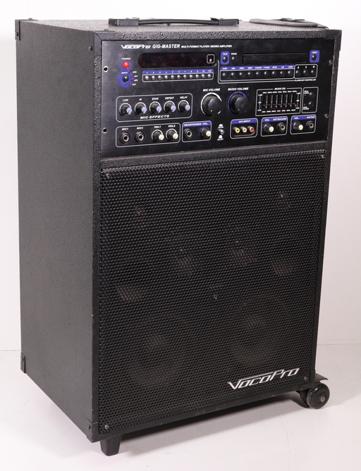 VocoPro Gig-Master Multi-Format Player/Mixing Amplifier System Portable (As Is, Not Working)-Musical Instrument Amplifier Accessories-SpenCertified-vintage-refurbished-electronics