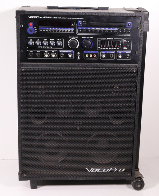 VocoPro Gig-Master Multi-Format Player/Mixing Amplifier System Portable (As Is, Not Working)-Musical Instrument Amplifier Accessories-SpenCertified-vintage-refurbished-electronics