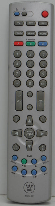 Westinghouse RMC-02 DVD / TV / and PC Remote Control-Remote-SpenCertified-refurbished-vintage-electonics