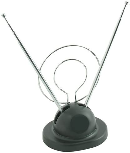 Wideskall Wideskall Universal Indoor Rabbit Ear TV Antenna for HDTV Ready VHF UHF Dual Loop Coaxial-Electronics-SpenCertified-vintage-refurbished-electronics