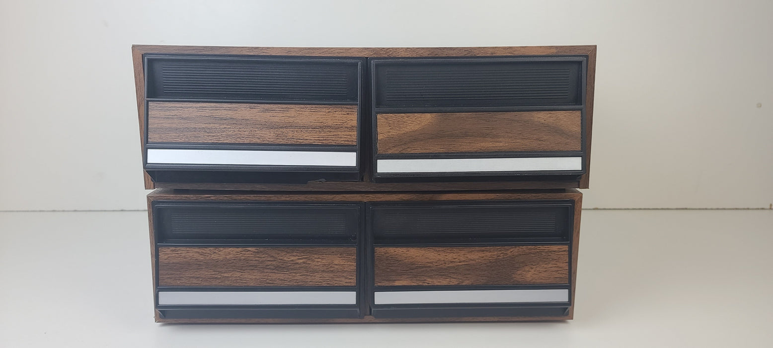 Wood Panel VCR VHS Tape Organizer Holder-Electronics-SpenCertified-refurbished-vintage-electonics