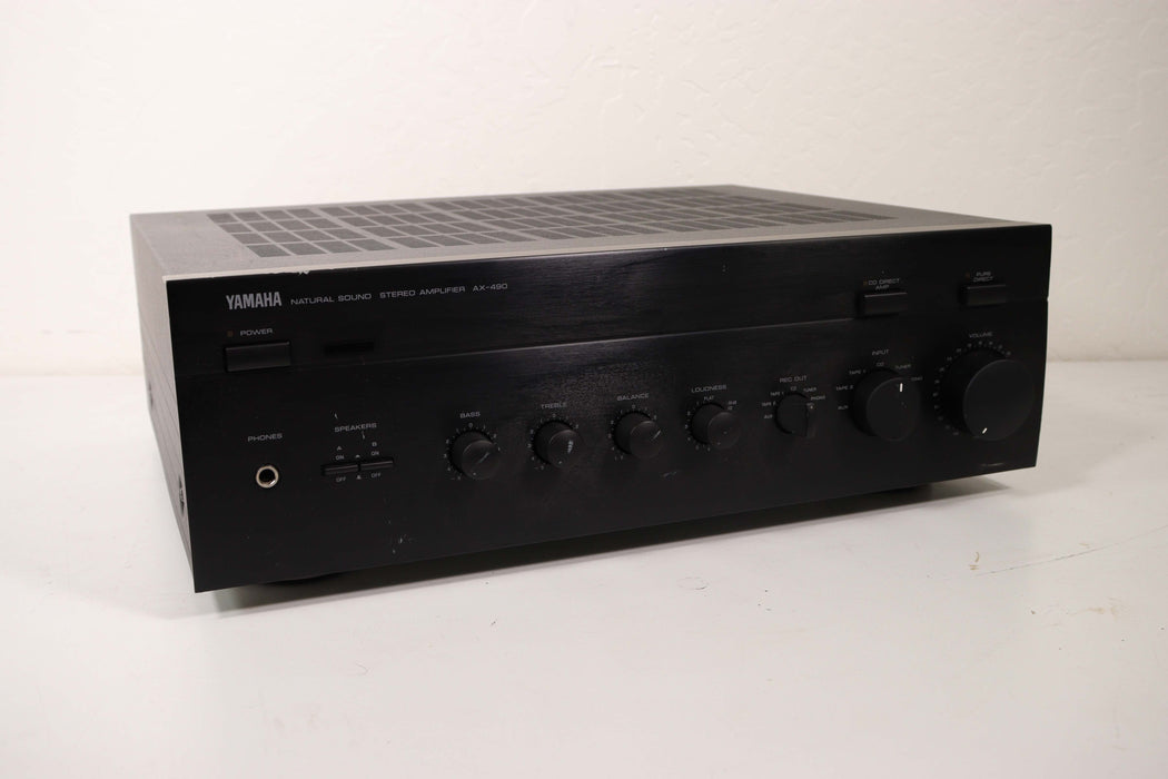 Yamaha AX-490 Natural Sound Stereo Amplifier Integrated Amp Phono (No Remote)-Audio Amplifiers-SpenCertified-vintage-refurbished-electronics