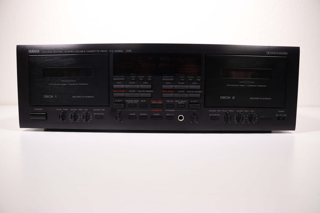 Yamaha KX-W952 Natural Sound Stereo Double Cassette Player-Cassette Players & Recorders-SpenCertified-vintage-refurbished-electronics