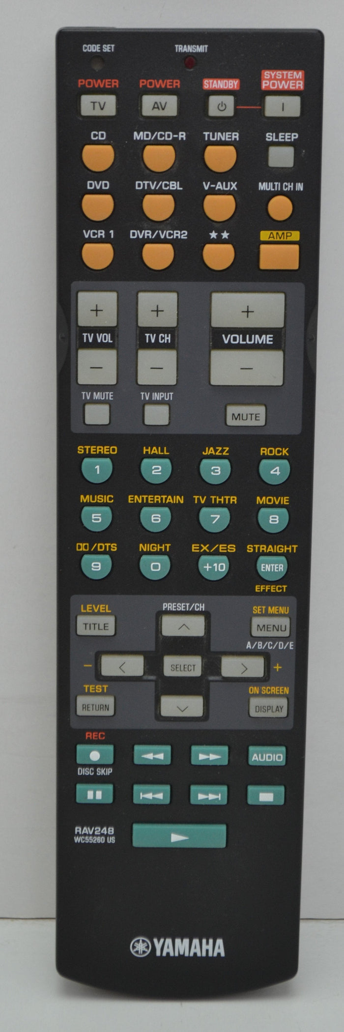 Yamaha RAV248 Audio / Video Receiver Remote Control — SpenCertified