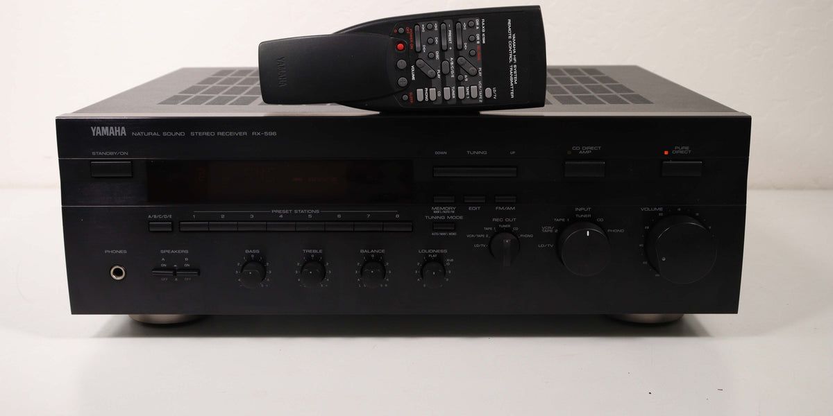 Yamaha RX-596 Natural Sound Stereo Receiver Phono 80 Watts Per Channel ...