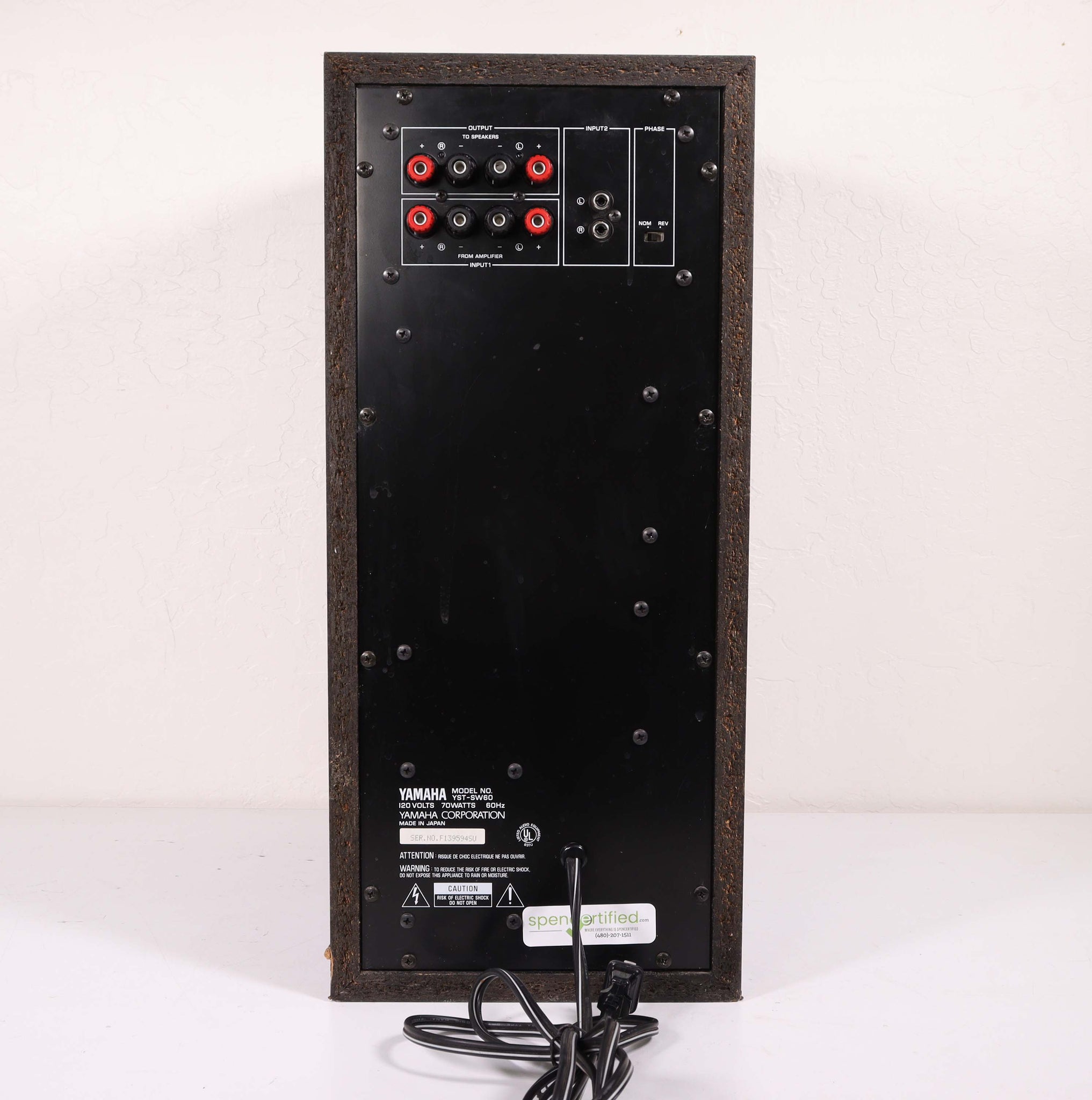 Yamaha YSTSW60 Active Servo Processing Subwoofer Bass Module Speaker