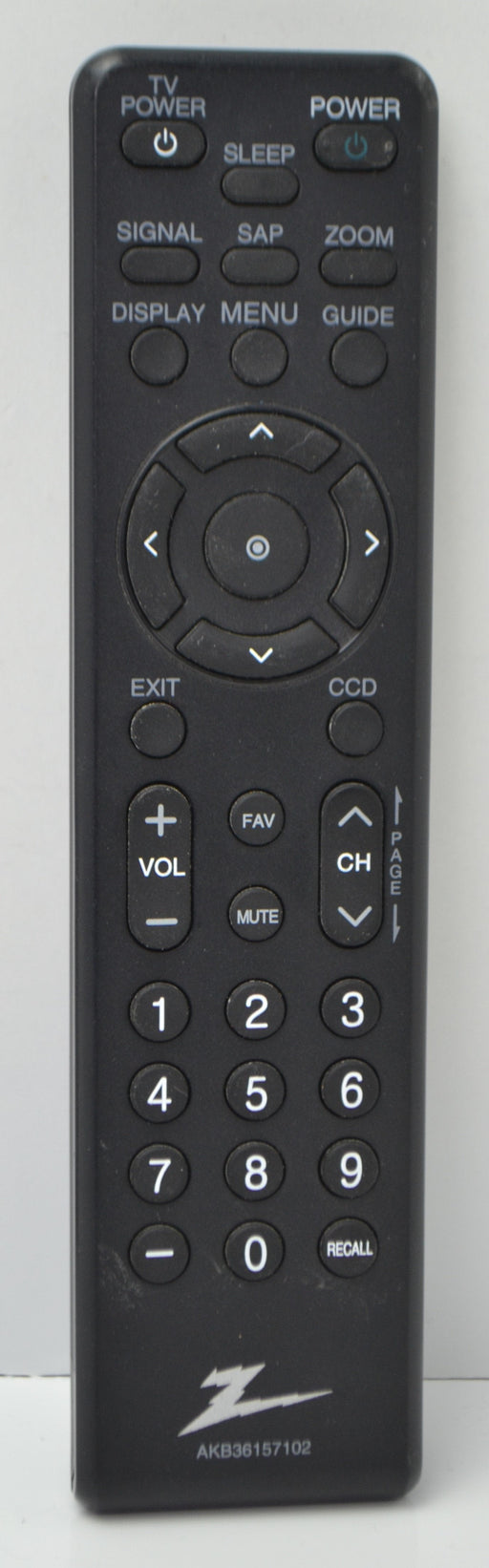 Zenith AKB36157102 TV Television Remote Control-Remote-SpenCertified-refurbished-vintage-electonics