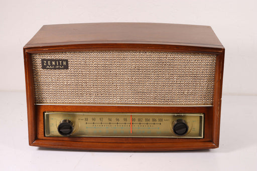 Zenith AM FM Tube Radio Speaker Tuner Vintage Wood Case-FM Transmitters-SpenCertified-vintage-refurbished-electronics