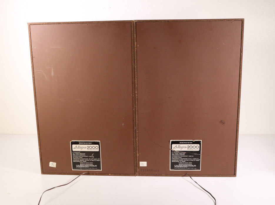 Zenith Allegro 2000 Bookshelf Speaker Pair System-Speakers-SpenCertified-vintage-refurbished-electronics