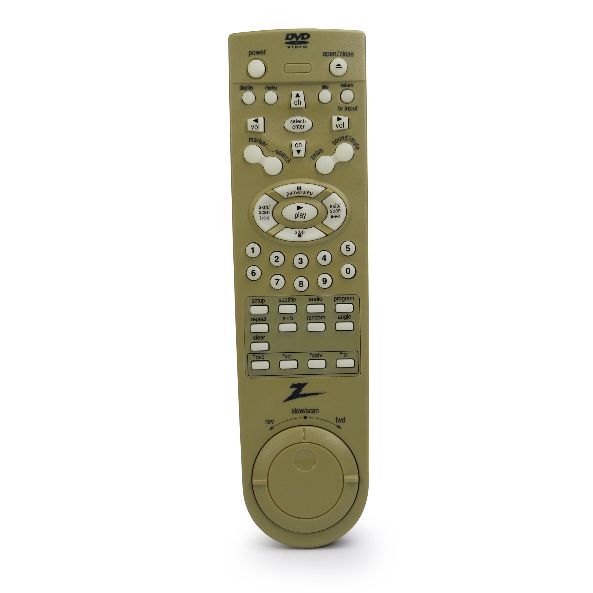 Zenith Universal Remote Control for DVD/VCR Players with Rapid FF/RW