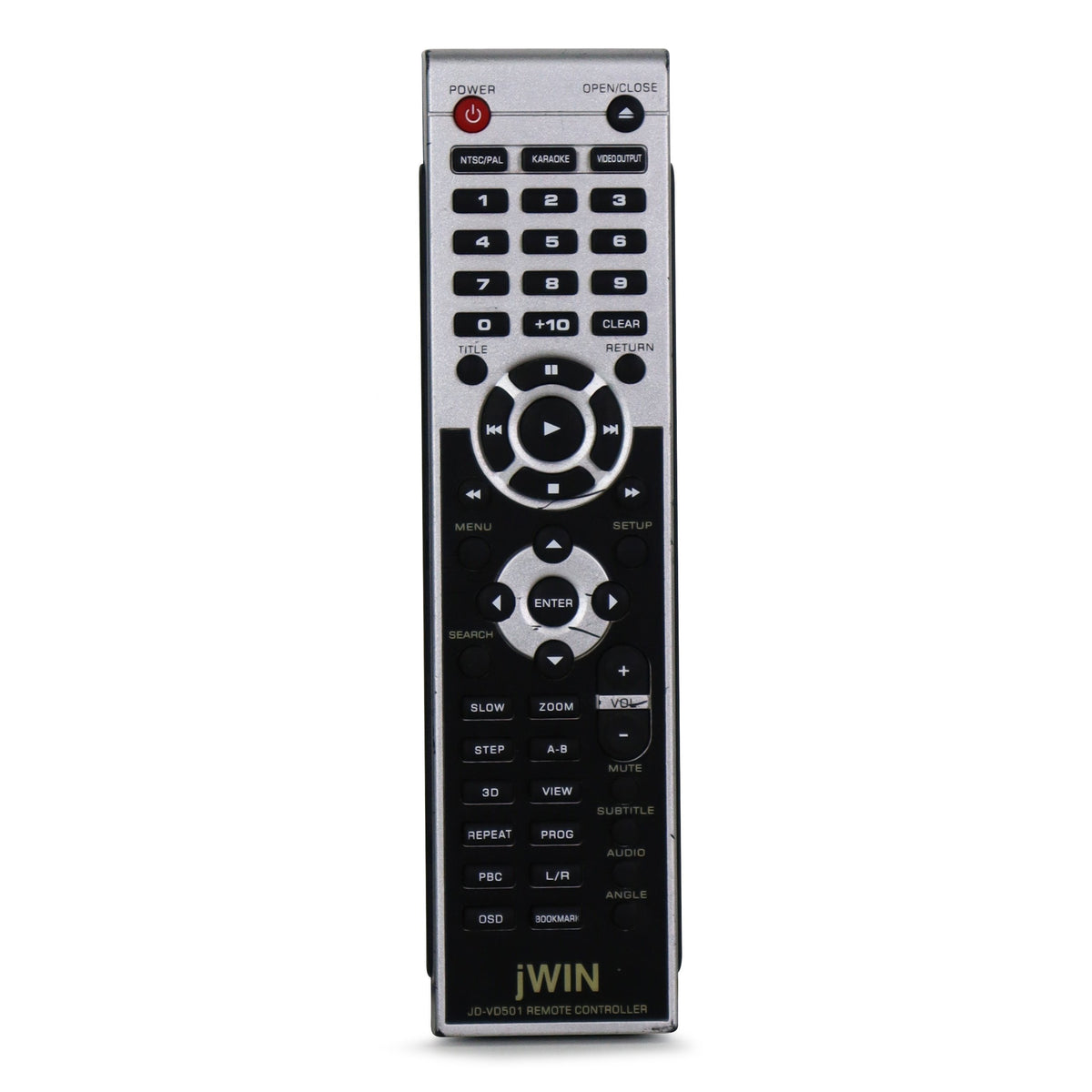 jWIN JD-VD501 Remote Control for DVD Player Model JD-VD501 — SpenCertified
